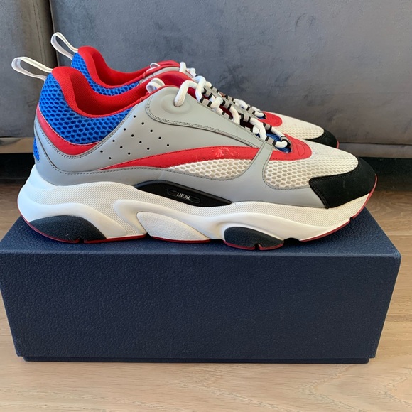 Dior b22 grey red blue white sz 47 3SN231YRK H865 - Picture 1 of 15